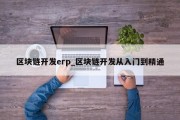 区块链开发erp_区块链开发从入门到精通