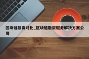 区块链融资对比_区块链融资服务解决方案公司
