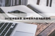 SAT区块链真假_区块链真伪查询能防假吗