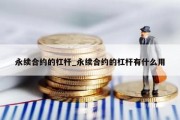 永续合约的杠杆_永续合约的杠杆有什么用